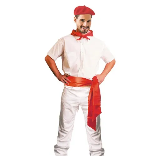 Bandana Rouge Feria 55x55cm - Personnalisable en Sérigraphie