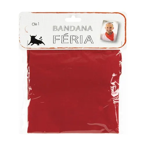 Bandana Rouge Feria 55x55cm - Personnalisable en Sérigraphie
