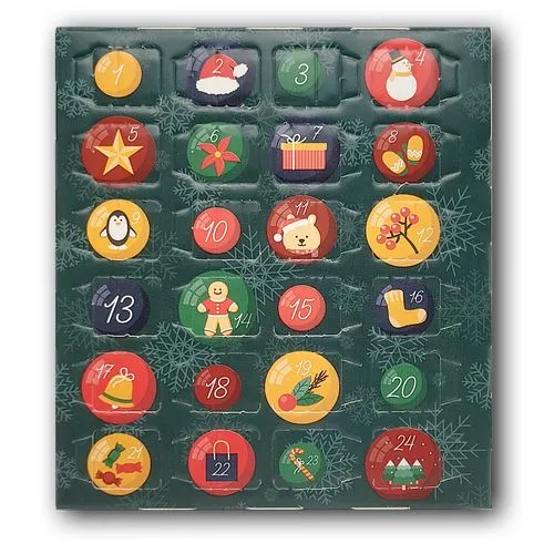 Calendrier de l'Avent Chocolat Bio Personnalisable - Format Compact