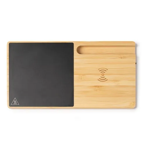 Support de Charge Sans Fil 3-en-1 en Bambou Personnalisable 15W