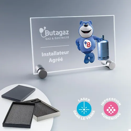 Plaque en Verre Personnalisée - Fabrication Française Express