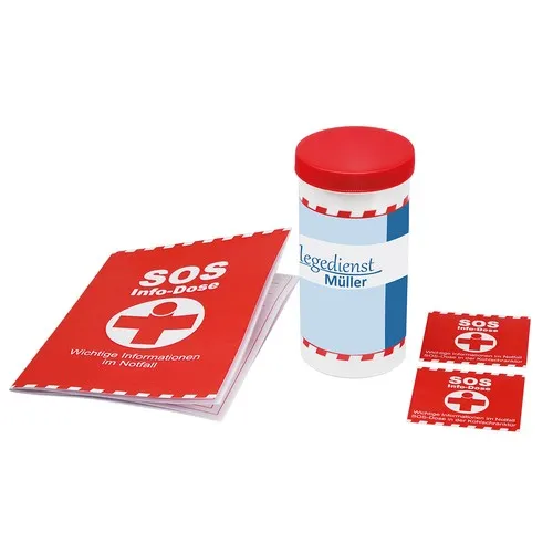 Canette d'urgence SOS personnalisable - Kit de secours publicitaire