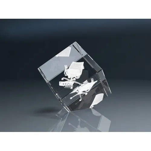 Cube en Verre Optique Personnalisable 60mm - Gravure 2D/3D