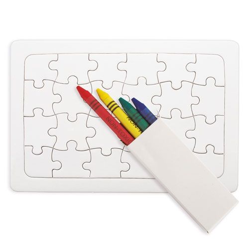 Puzzle Personnalisable avec Crayons Cire - Cadeau Publicitaire Enfant