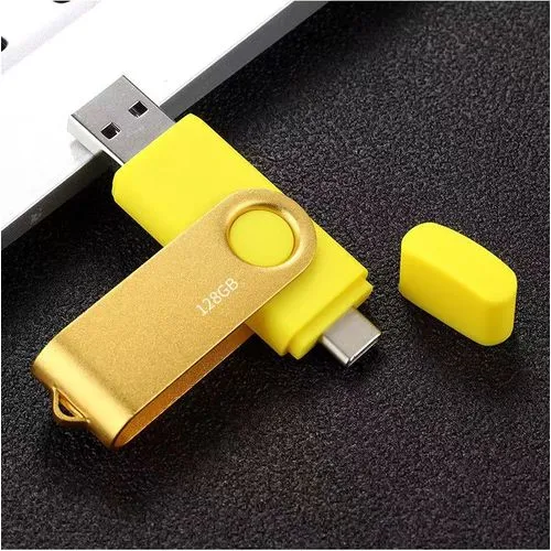 Clé USB Twister OTG 2.0 (USB+USB C) Import Blanc 16 GO