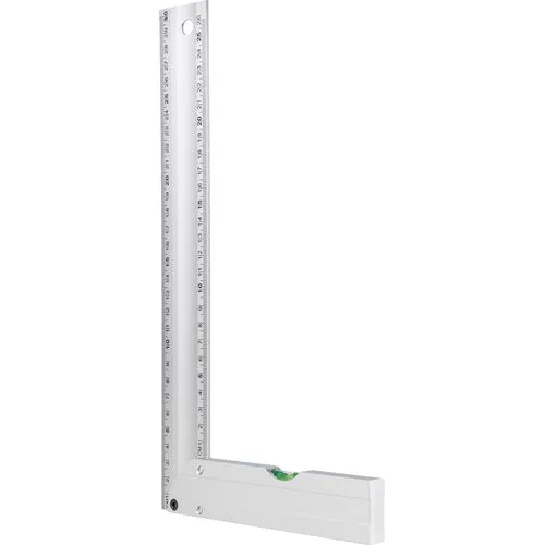 Équerre Aluminium 30cm Personnalisable avec Niveau à Bulle Intégré