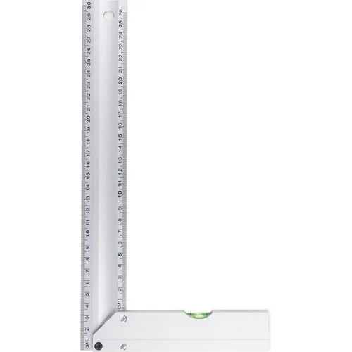 Équerre Aluminium 30cm Personnalisable avec Niveau à Bulle Intégré