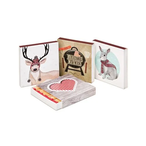 Boîte d'allumettes personnalisée - 60 tiges - Impression quadri