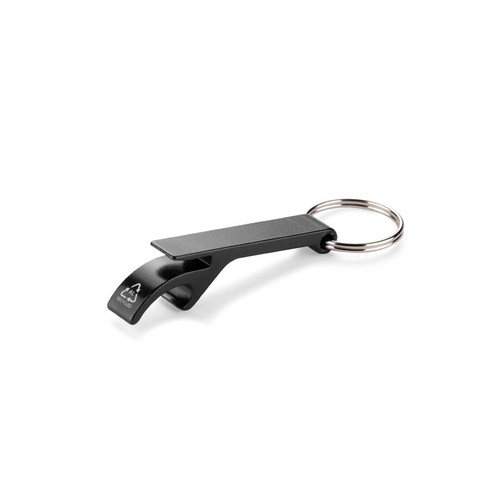 Porte-clés décapsuleur en aluminium recyclé personnalisable