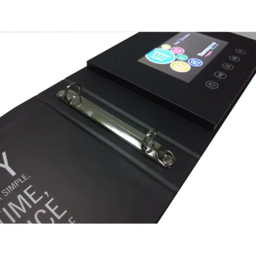 Classeur Vidéo Personnalisé - Écran Intégré pour Présentations