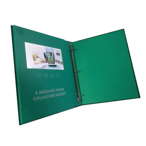 Classeur Vidéo Personnalisé - Écran Intégré pour Présentations