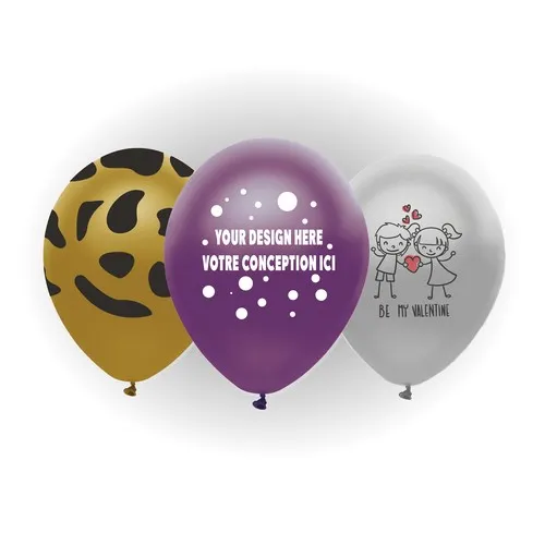 Ballons Métallisés Dorés 27 cm Personnalisables en Sérigraphie