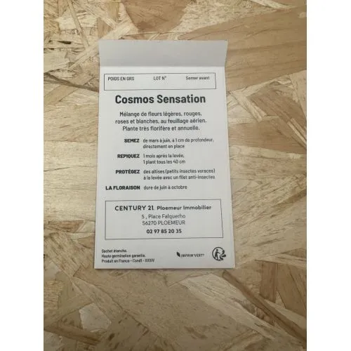 Sachets de graines personnalisés recto-verso - Communication écoresponsable