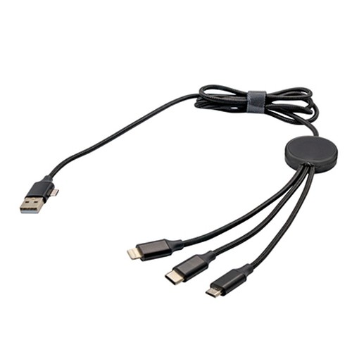 Câble de Charge Universel 5-en-1 avec Effet Lumineux Personnalisable