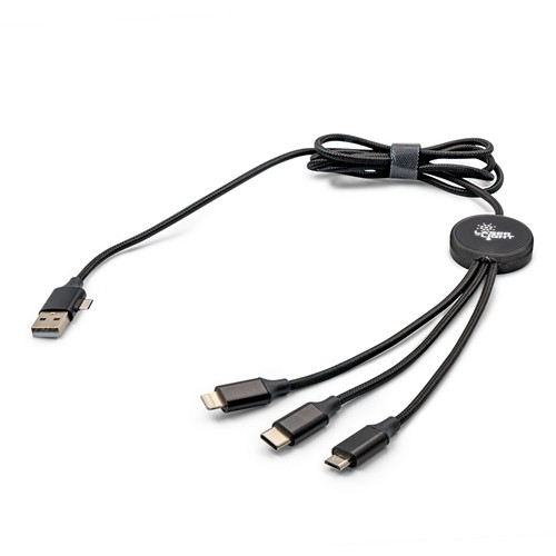 Câble de Charge Universel 5-en-1 avec Effet Lumineux Personnalisable