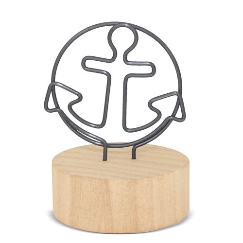 Pince Mémo Socle Bois "Love U" Personnalisable - Cadeau d'Entreprise