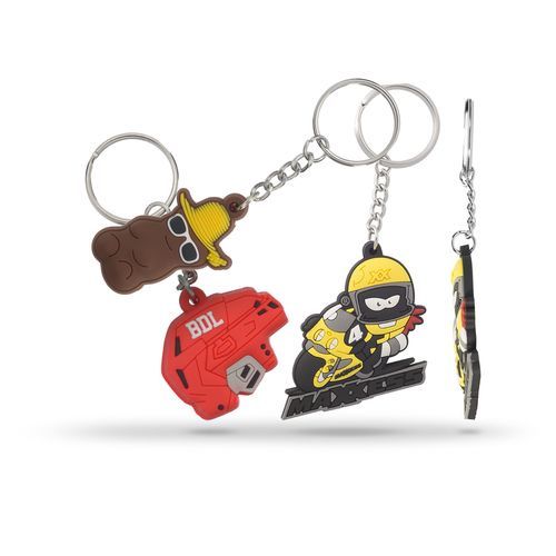 Porte-clés PVC 3D personnalisé - Relief 1 face sur mesure