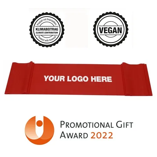 Bande de fitness rouge (moyen) - végan & en latex naturel - à partir de 400 pcs.