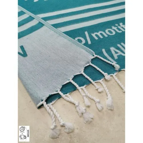 Fouta de Plage Jacquard Personnalisée - 100% Coton OekoTex