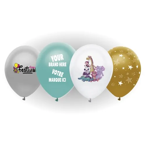 Ballons Métallisés Dorés 29 cm Personnalisés par Sérigraphie