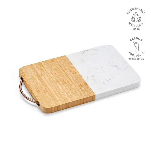 Planche à découper Degas en marbre et bambou avec poignée