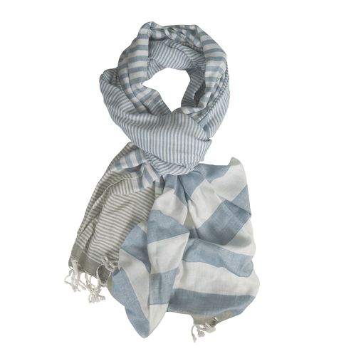Foulard à franges personnalisable WIND - Viscose 100% - 50x180cm