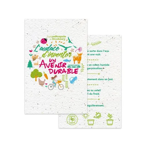 Carte à Planter Personnalisée - Communication Écoresponsable