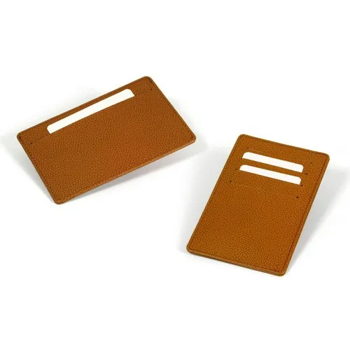 Porte-cartes en cuir avec fermeture élastique personnalisable