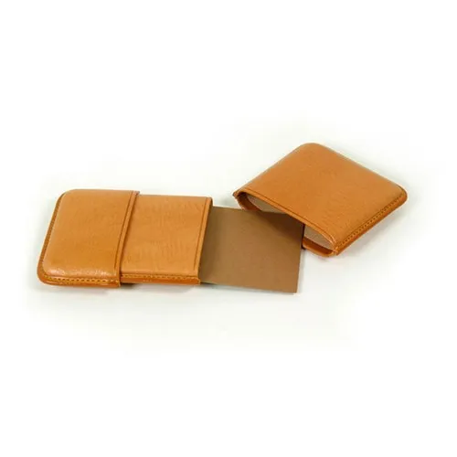 Porte-cartes en cuir avec fermeture élastique personnalisable