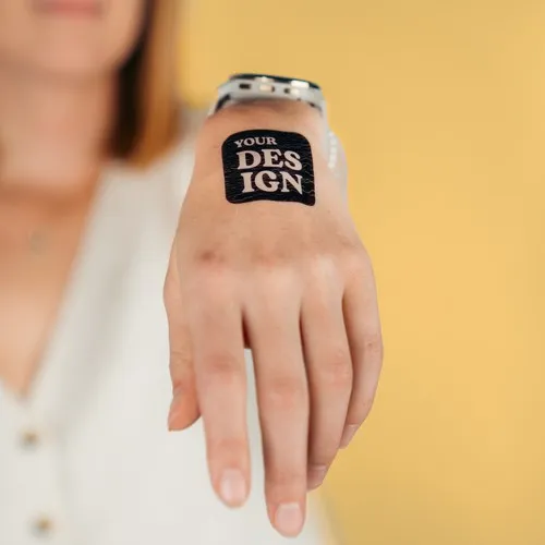 Tatouage Éphémère Couleur Personnalisé 50x50mm - Dès 100 ex