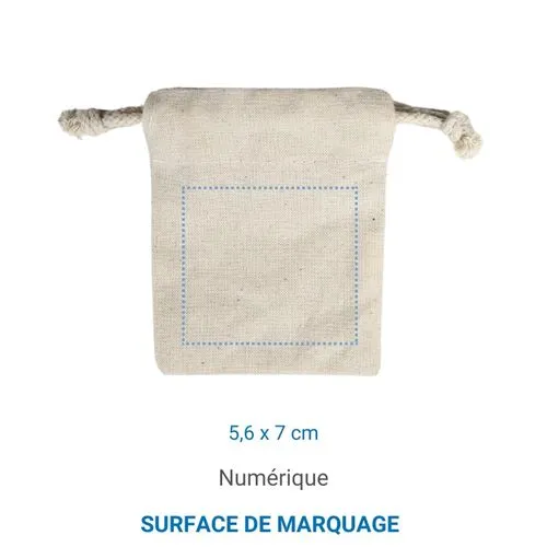 Pochon coton FIDJI XXS 155 - Ecru