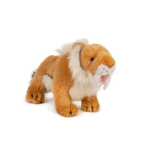 Peluche Tigre à Dents de Sabre 23 cm Personnalisable par Sérigraphie