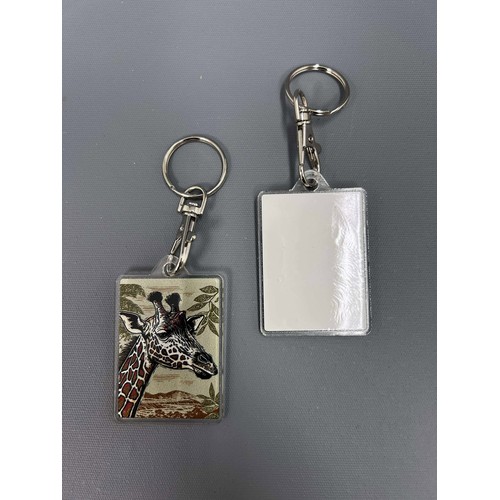 Porte-clés plexi transparent découpé sur mesure - Fabrication française