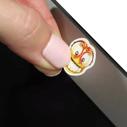 Sticker plat personnalisé pour webcam