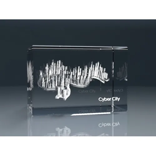 Bloc de Verre Premium 300x100x100mm - Gravure 2D/3D Personnalisée