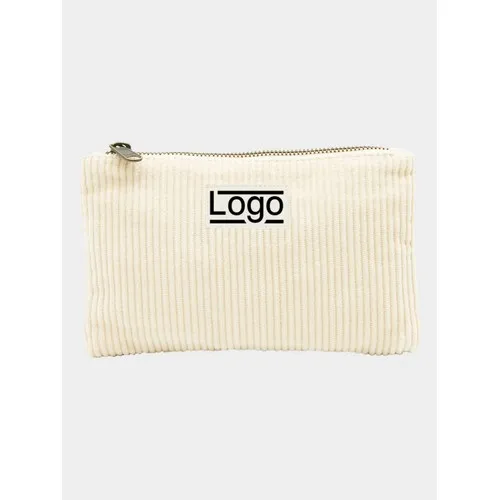 Pochette Zippée Velours Côtelé Bio - Personnalisable Taille S