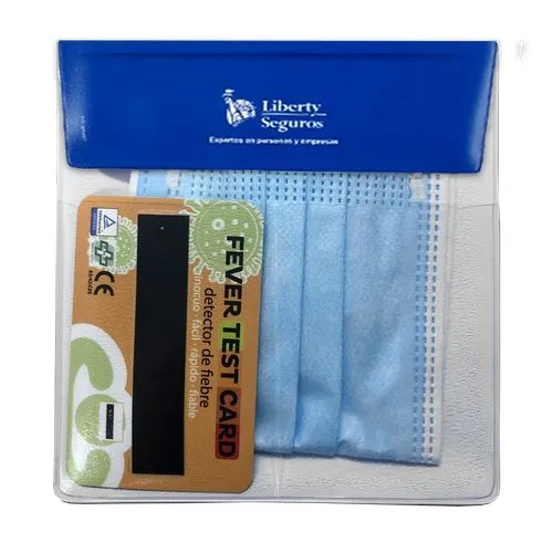 Étui porte-masque publicitaire personnalisable avec 2 poches