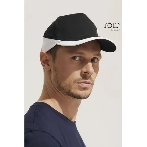 Casquette Bicolore 5 Panneaux Personnalisable - Coton Brossé Premium