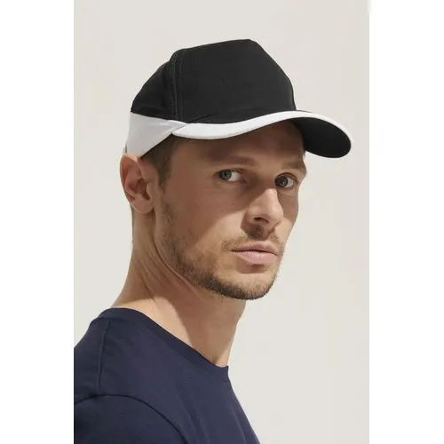 Casquette Bicolore 5 Panneaux Personnalisable - Coton Brossé Premium