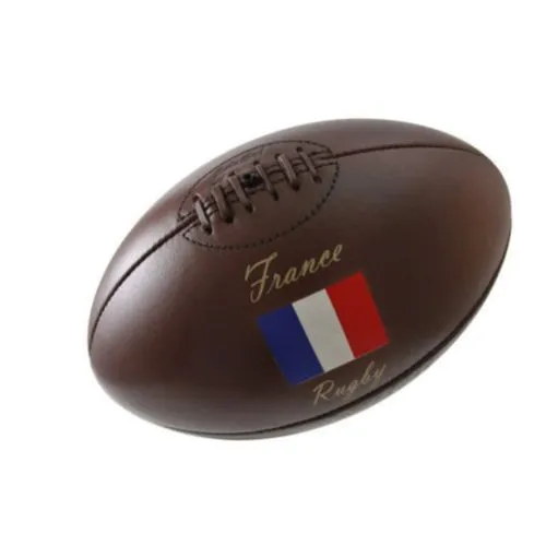 Ballon Vintage Personnalisé Rugby & Football - Cousu Main