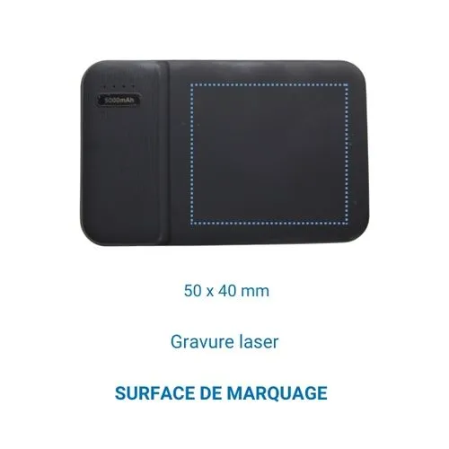 Batterie de secours Rétroéclairée RT41 - 5 000 mAh - Noir