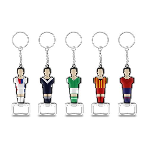 Porte-Clés Décapsuleur Joueur de Foot Personnalisable