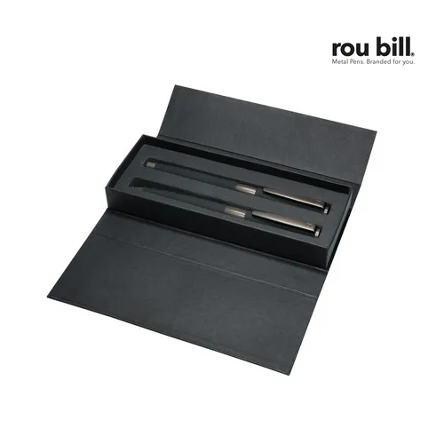 Parure Stylo Bille et Roller Premium Noir Mat - Image Black