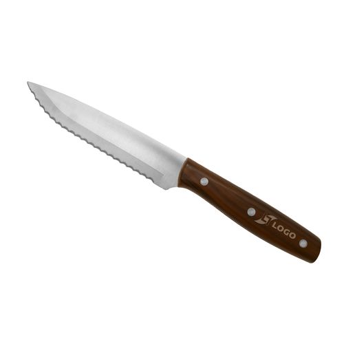 Couteau à steak personnalisable ABS imitation bois - Lame inox 11cm