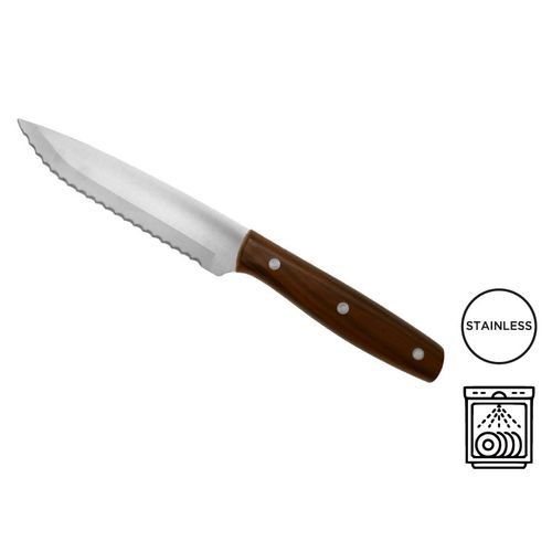 Couteau à steak personnalisable ABS imitation bois - Lame inox 11cm