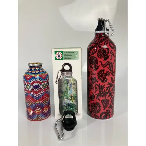 Bouteille Aluminium Personnalisée Quadri - Gourde Publicitaire