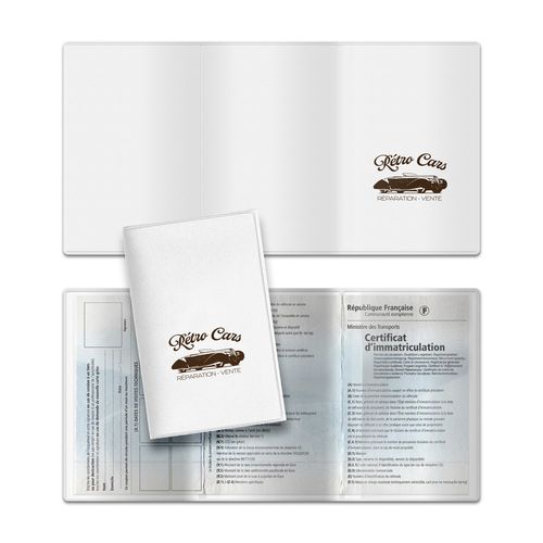 Porte Carte Grise 3 Volets PVC Recyclé Personnalisable