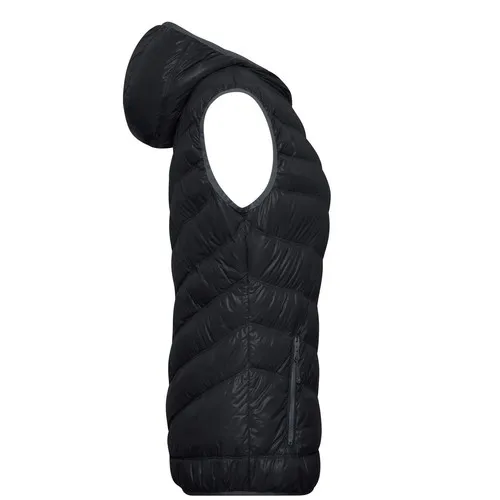 Bodywarmer duvet à capuche femme