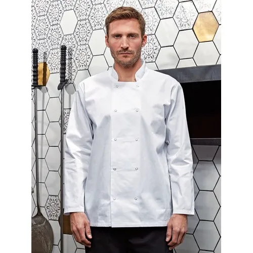 Veste de Chef à manches longues à devant pressioné