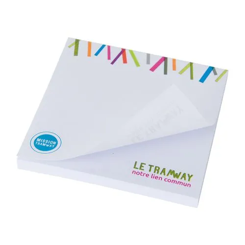 Bloc-notes carré adhésif 50 feuilles personnalisé - 7,5x7,5 cm